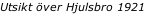 Utsikt över Hjulsbro 1921